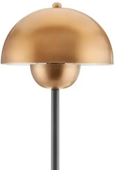 La Rue Table Lamp - Brushed Brass/Black - Currey & Company - Gold