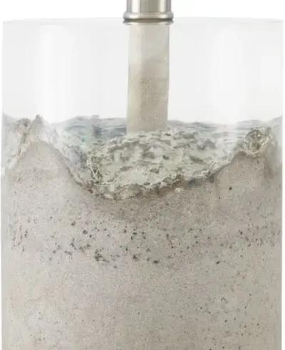 Edfu Table Lamp - Concrete/Clear - Currey & Company - Gray