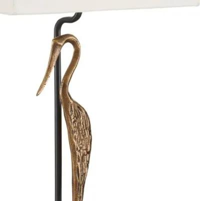 Antigone Table Lamp - Antique Brass/Black - Currey & Company - Brown