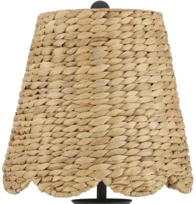 Annabelle Scallop Shade Table Lamp - Natural/Molé Black - Currey & Company - Brown