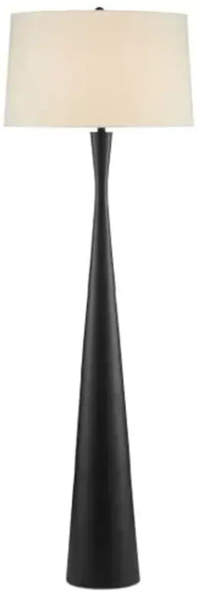 Montenegro Floor Lamp - Matte Black - Currey & Company