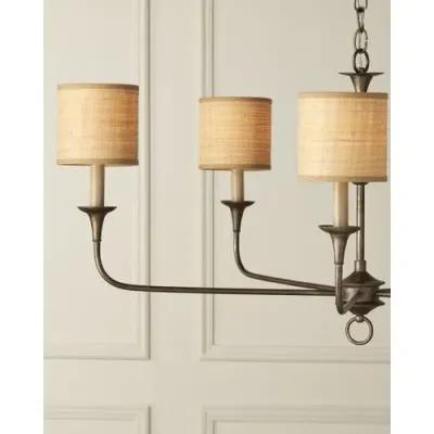 Nottaway Chandelier - Pyrite Bronze - Currey & Company - Brown