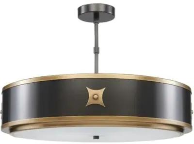 Huntsman Semi Flush Mount - Black - Currey & Company