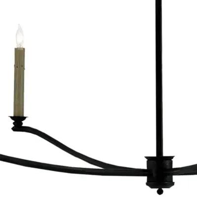 Knole Chandelier - French Black - Currey & Company