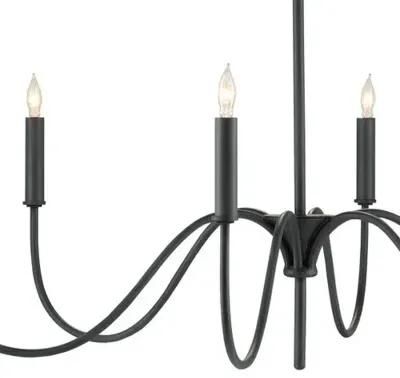 Tirrell Chandelier - Antique Black - Currey & Company