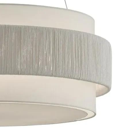 Rousham Chandelier - Beige/Sugar White - Currey & Company - Silver