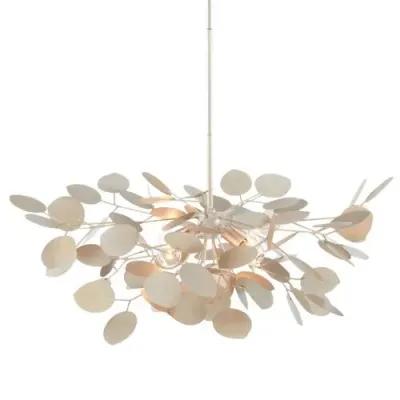 Lunaria Chandelier - Silver - Currey & Company - White