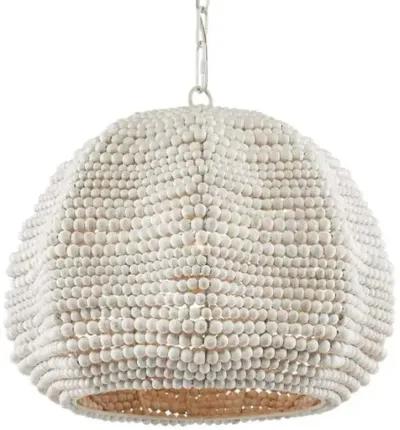 Octavia Beaded Pendant - White - Currey & Company - Brown