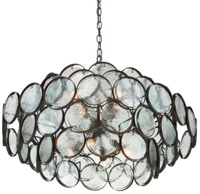 Galahad Small Chandelier - Clear/Bronze - Currey & Company - Gold