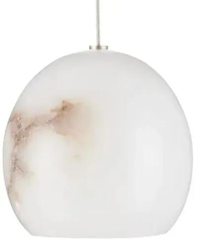 Lazio 1-Light Round Multi-Drop Pendant - Alabaster - Currey & Company - White