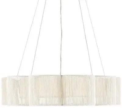 Ancroft Chandelier - White/Silver - Currey & Company