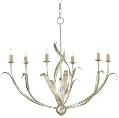 Menefee Chandelier - Silver Granello - Currey & Company