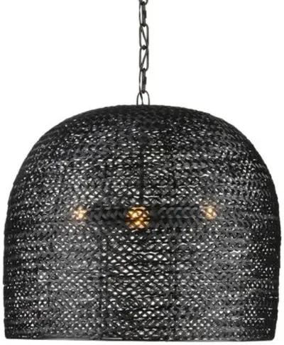 Piero Medium Chandelier - Satin Black - Currey & Company - Gold