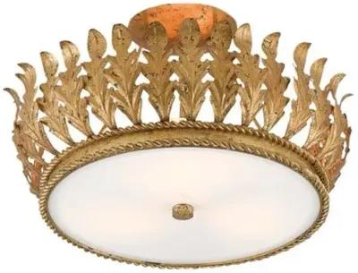 Biddulph Semi Flush Mount - Gold - Currey & Company - Black