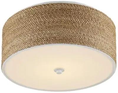 Coulton Rope Flush Mount - Natural/White - Currey & Company - Gold