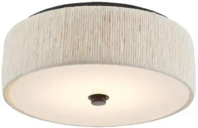 Tyrone Flush Mount - Natural/Black/White - Currey & Company - Ivory