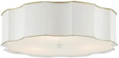 Wexford Flush Mount - Currey & Company - White