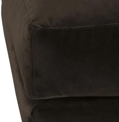 Margot Velvet Ottoman - Brown