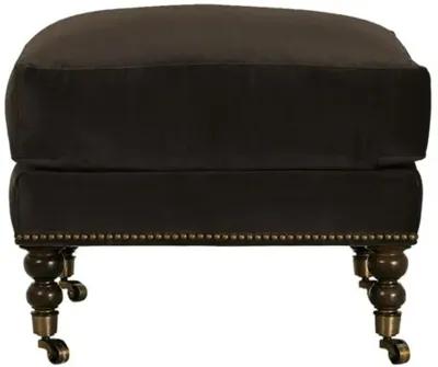 Margot Velvet Ottoman - Brown