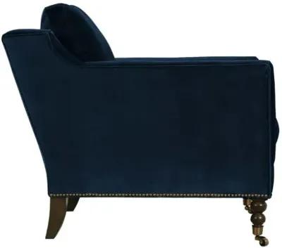 Margot Velvet Accent Chair - Blue, Comfortable, Durable, Velvet Upholstery, Cushioned