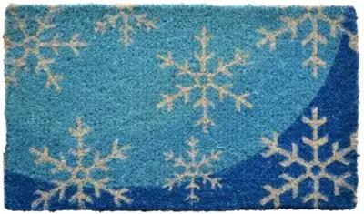 Blue Flakes Doormat - Blue/White