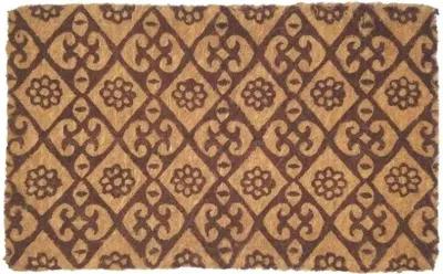 Floral Doormat - Brown