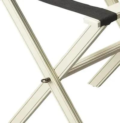 Paisley Folding Luggage Rack - White