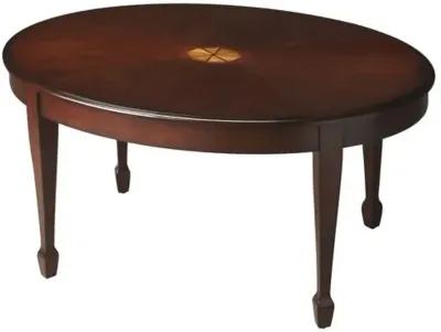 Luca Oval Wood Coffee Table - Brown