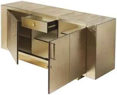 Jude Leather 70" Buffet Sideboard - Gold