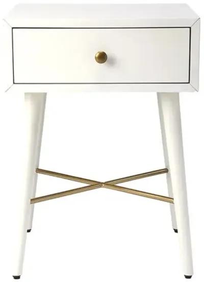 Landon End Table - White