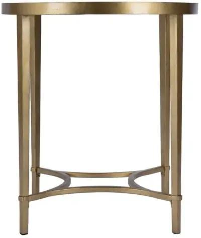 Ellie Oval End Table - Antique Gold