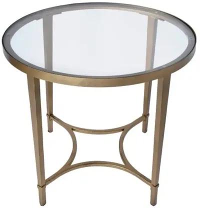 Ellie Oval End Table - Antique Gold