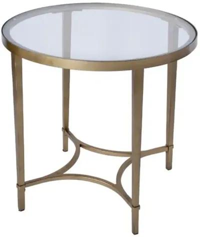 Ellie Oval End Table - Antique Gold