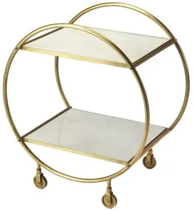 Declan Circular Bar Cart - Gold