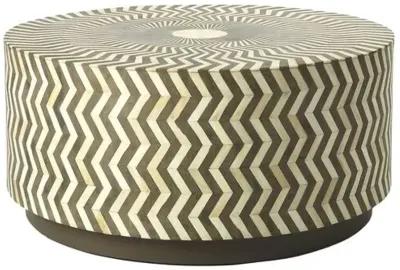 Maeve Bone Inlay Coffee Table - Taupe - Handcrafted - Beige