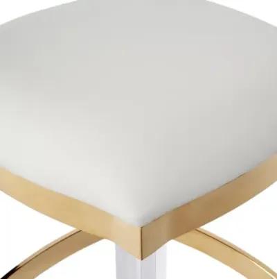 Hazel Acrylic & Leather 24" Counter Stool