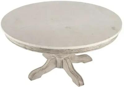 Liam Round Marble Coffee Table - Gray