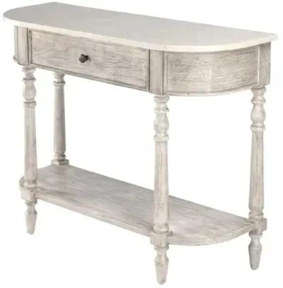 Liam 40" Marble Top 1-Drawer Console Table - Gray