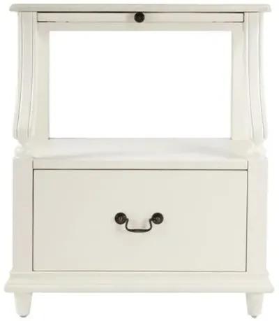 Evelyn Marble 1-Drawer Nightstand