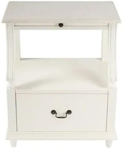 Evelyn Marble 1-Drawer Nightstand