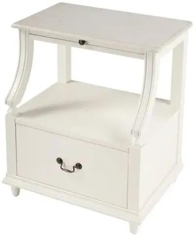 Evelyn Marble 1-Drawer Nightstand