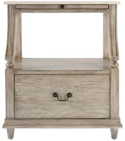 Evelyn Marble 1-Drawer Nightstand