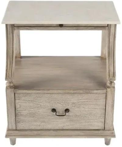 Evelyn Marble 1-Drawer Nightstand