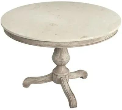 Liam 44" Round Pedestal Marble Top Dining Table