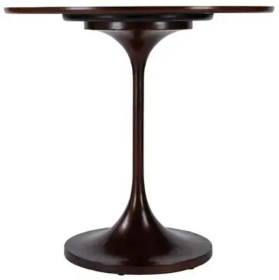 Julia 30" Round Pedestal Game Table - Cherry - Brown