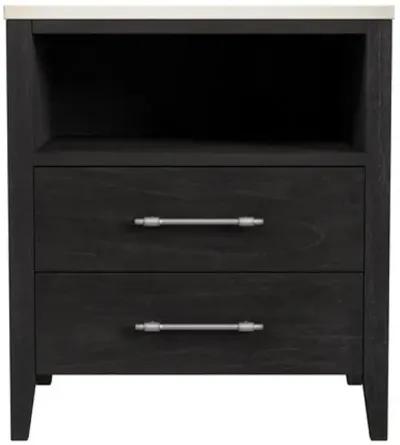 Ethan 2-Drawer Marble Top Nightstand