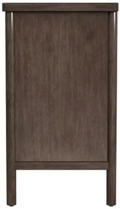 Gemma 3-Drawer Rounded Leg Dresser - Brown