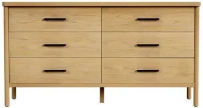 Gemma 6-Drawer Rounded Leg Dresser - Brown