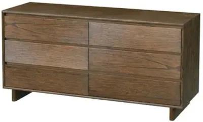 Jade Wood Panel 6-Drawer Dresser - Brown