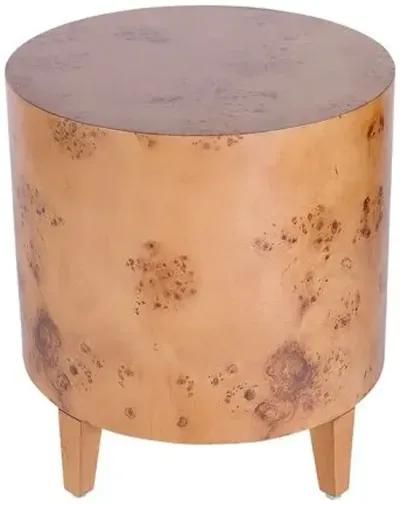 Noah Burl End Table - Brown